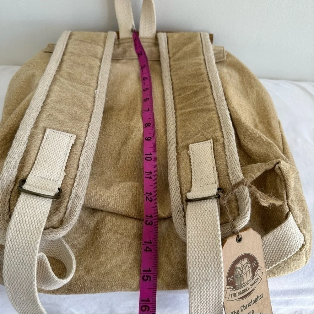 The Barrel Shack cream backpack Handcrafted f Vintage  display picture 2